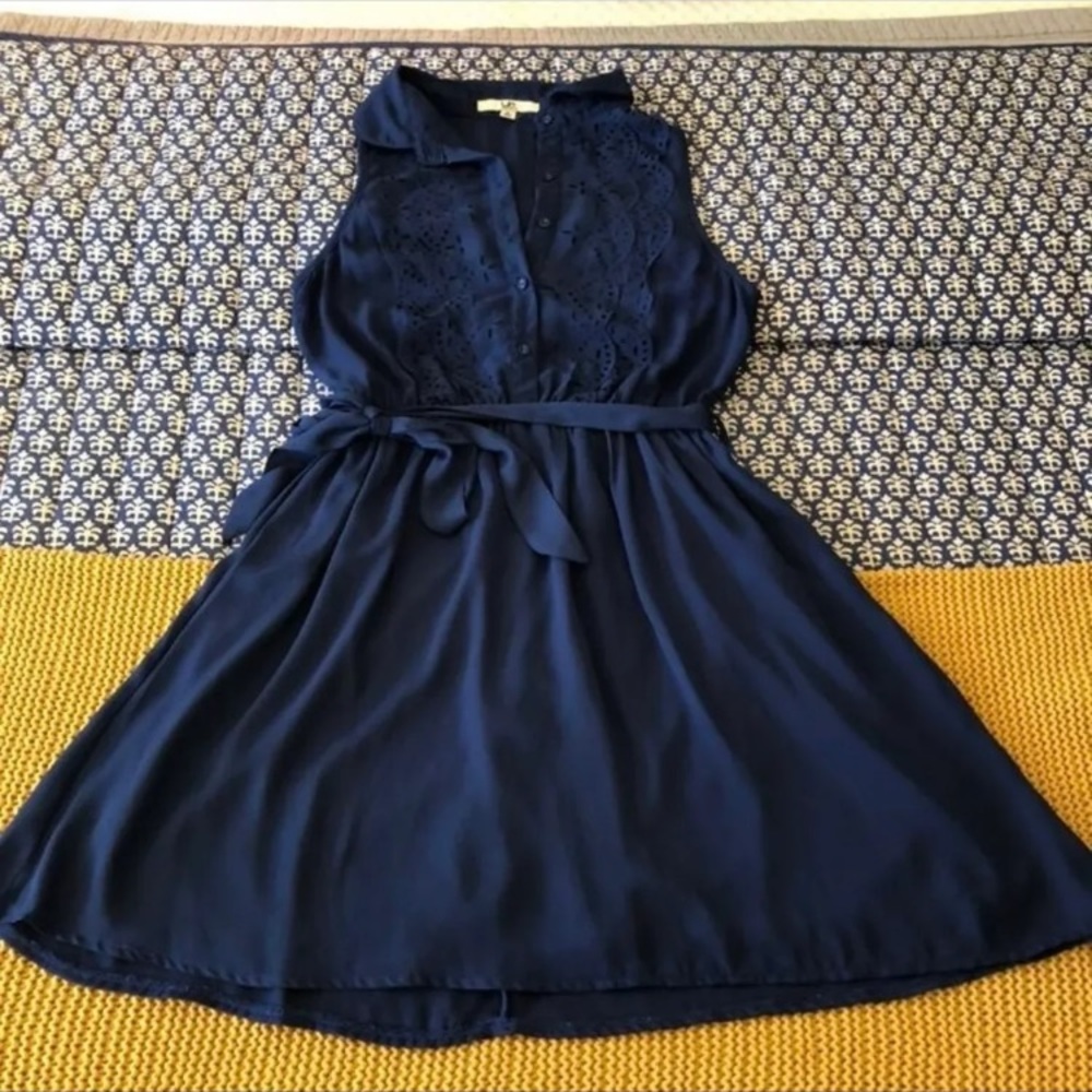 Ya Navy Ruffle Dress - Picture 3 of 11